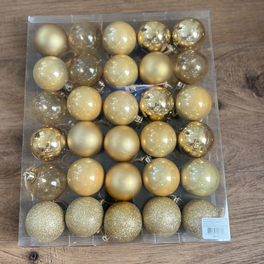 30 Gold Ornaments